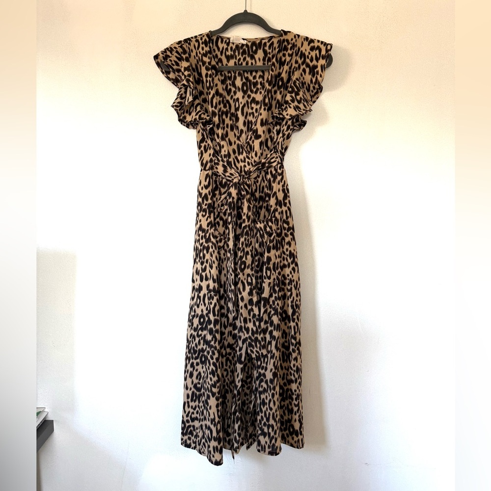 Sienna Sky animal print midi dress size xs